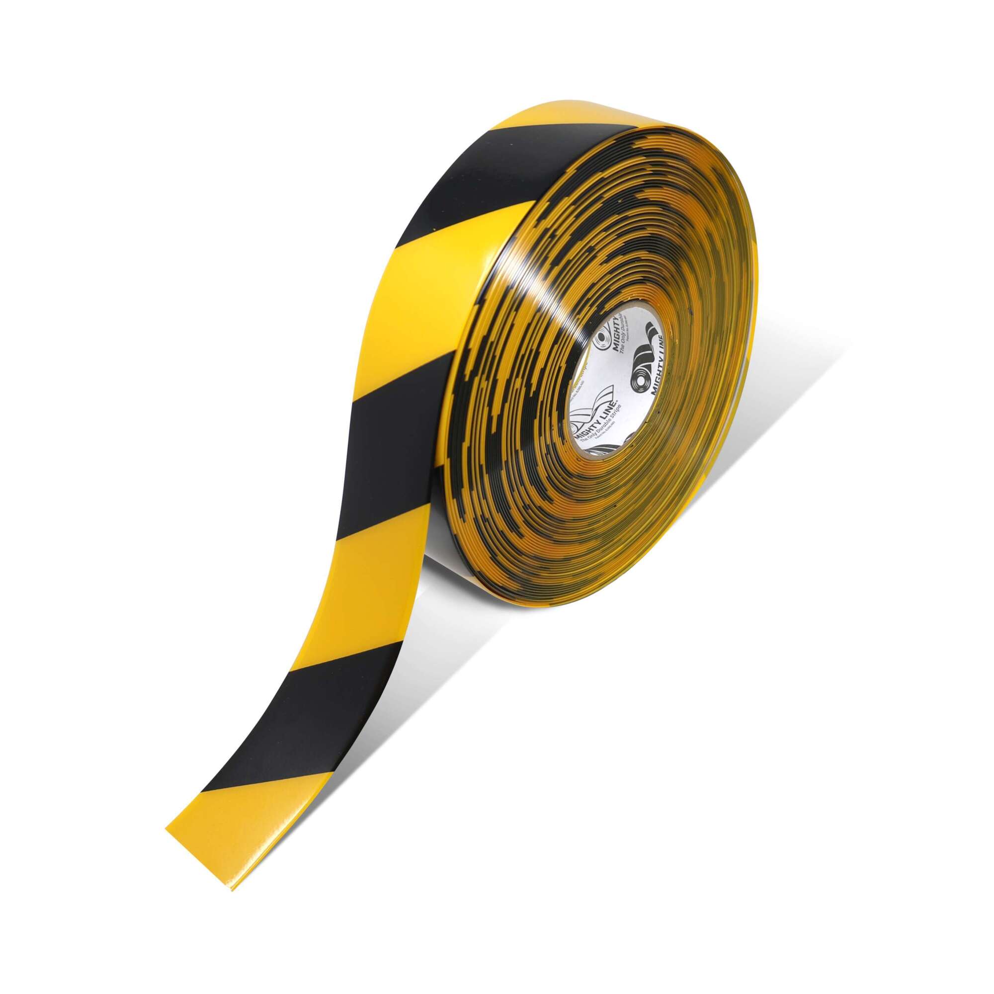 Mighty Line Industrial Floor Marking Tape, Yellow/Black, 2in. x 100ft. Roll